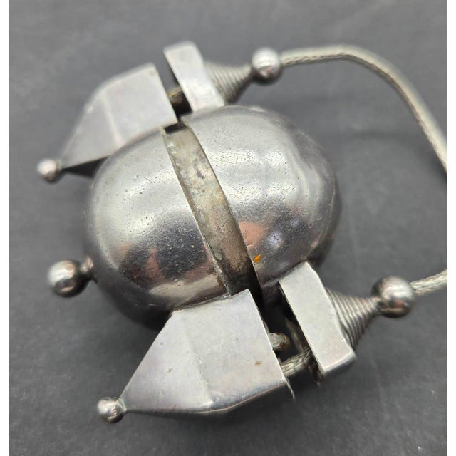 Silver Indian Sterling Silver Shiva Lingam "Casket" Pendant With Chain Necklace For Sale - Image 8 of 9