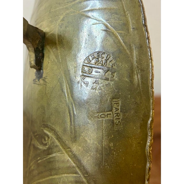 French Vintage French Bronze Leaf Dish by Loys Paris, Fish Motif Catchall For Sale - Image 3 of 9