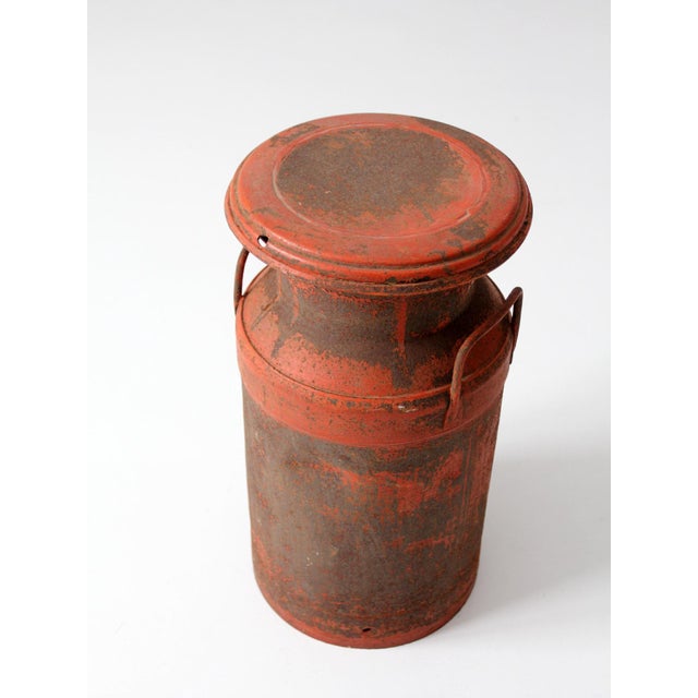 Vintage Farmhouse Red Milk Can For Sale - Image 17 of 17
