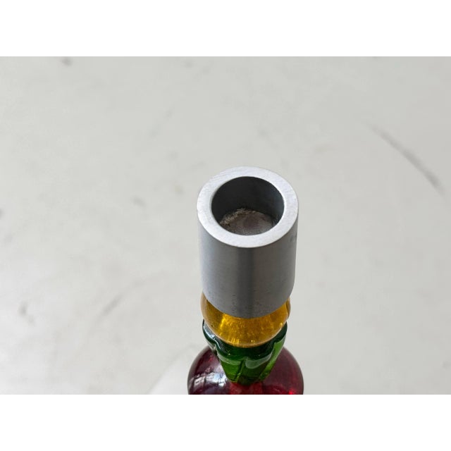 Modern Candlestick in Glass and Aluminum from Räder Design, 1990s For Sale - Image 6 of 8
