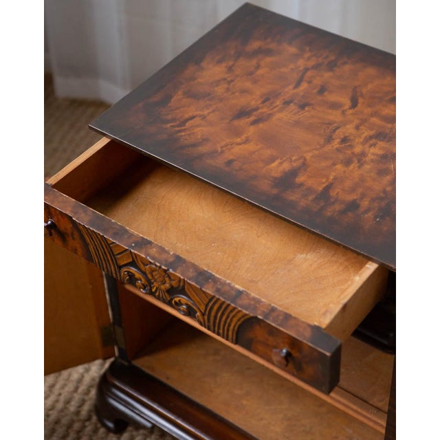 Art Deco Art Deco Faux Bois Wood Nightstand For Sale - Image 3 of 12