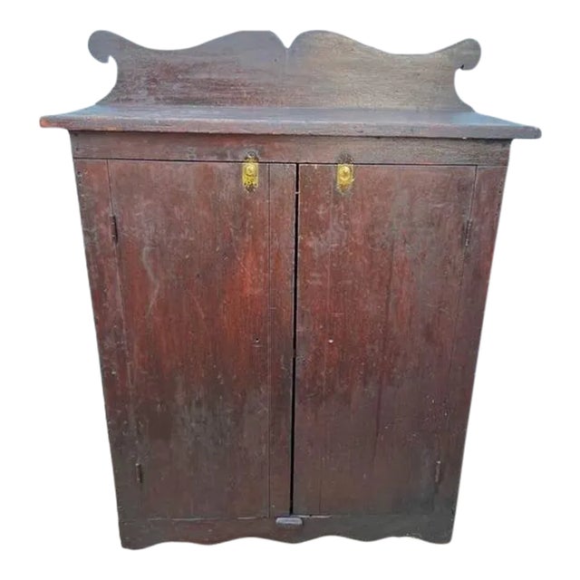 Antique Country Mahogany Stained Cabinet, 19th Century For Sale