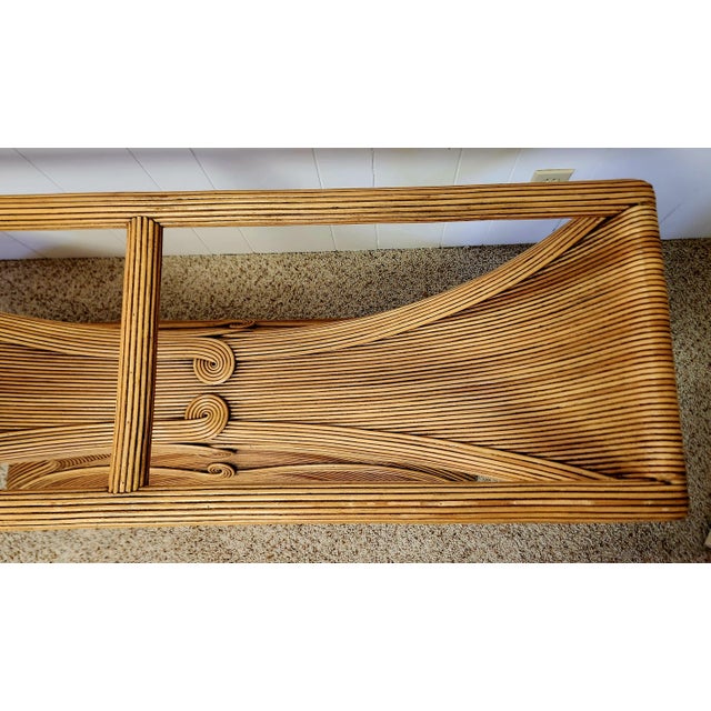 Wood 1970s Pencil Reed Console Table Gabriella Crespi Style For Sale - Image 7 of 14