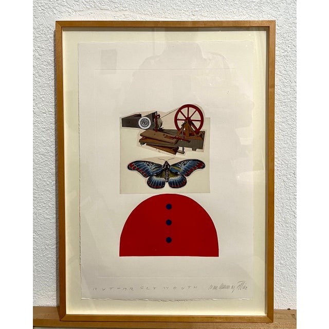 Ivan Chermayeff, Surrealist Photo Collage Assemblage Art Butterfly Mouth Ivan Chermayeff, 2002 For Sale In Miami - Image 6 of 11