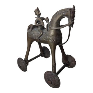 Vintage Bronze Statue of King on Horse For Sale