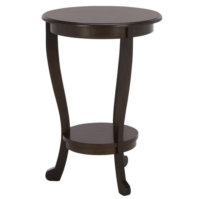 Wood Mary Pedestal Table in Dark Chocolate For Sale - Image 7 of 8