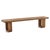 Simple solid salvaged teak wood bench with U base design. Natural finish; each will vary in exact wood tones, grain, and...