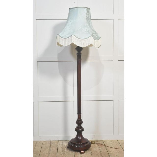 Carved Mahogany Standard Lamp, 1920s For Sale - Image 6 of 6