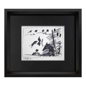 Pablo Picasso Lithograph Limited Edition 1961 Toros * Cat. Ref. ++Custom Frame