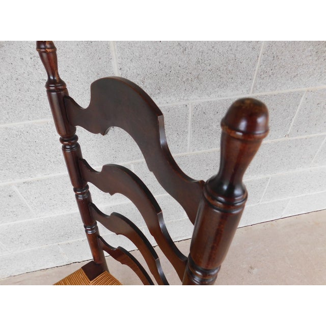 Tell City Chair Co. Cherry Rush Bottom Ladder Back Chairs - A Pair For Sale - Image 13 of 18
