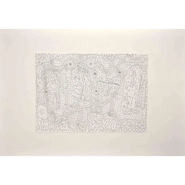 Composition is an original artwork realized by Maurizio Gracceva (Roma, 1955) in 2010. China ink drawing on paper. Not...