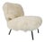 Ivory Vintage Mongolian Goat Fur Coating Armchair, 1970s For Sale - Image 8 of 8