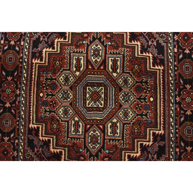 2000 - 2009 Goltogh Rug 2’7” X 4’1” Red Wool Vintage Traditional Hand-Knotted Carpet For Sale - Image 5 of 10