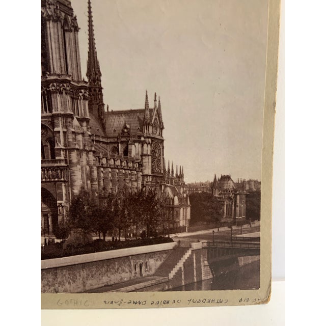 Antique French Notre Dame Paris Photo For Sale - Image 4 of 6