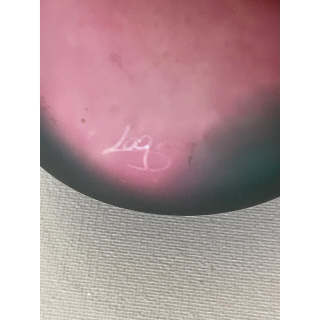 Art Deco Antique French Art Deco Glass Vase Legry For Sale - Image 3 of 5