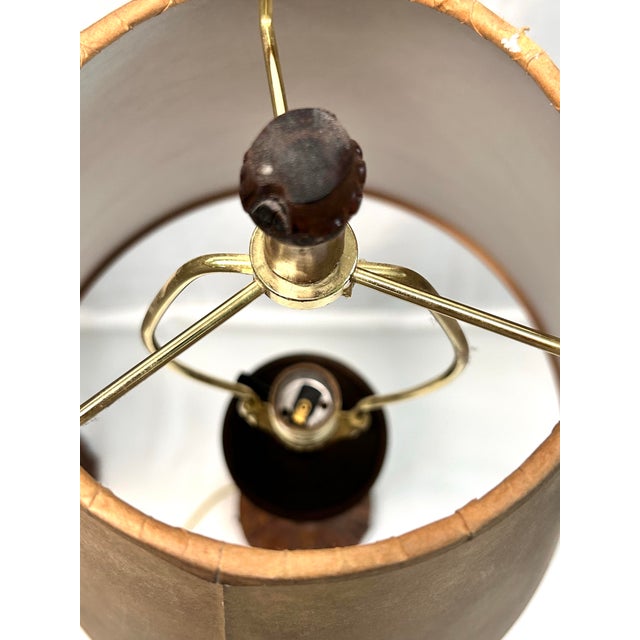 Vintage Faux Bamboo Table Lamps With Patinated Finish, Pair For Sale - Image 11 of 12
