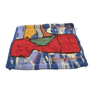 Red and Blue Abstract Tapestry, 1970s For Sale