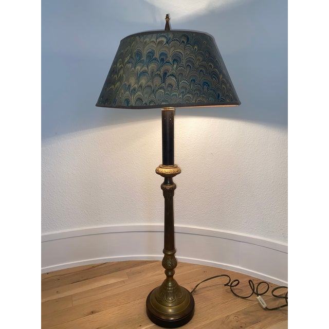 1990s John-RIchard Brass Candelstick Lamp For Sale - Image 12 of 13