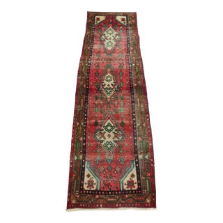 1950s Hand Knotted Persian Runner For Sale