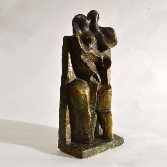 1960s Expressionist Bronze Sculpture of Man Women and Child, Dutch, 1960s For Sale - Image 5 of 8