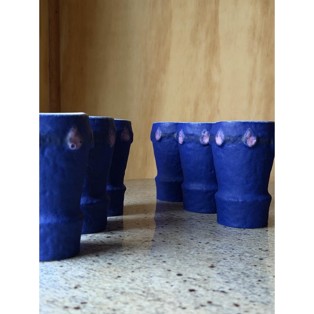 Hoy Sculptural Ceramic Cups, 1980s, Set of 6 For Sale - Image 6 of 13