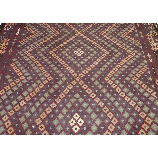 Afghan Kilim Rug, 1920s For Sale - Image 3 of 18