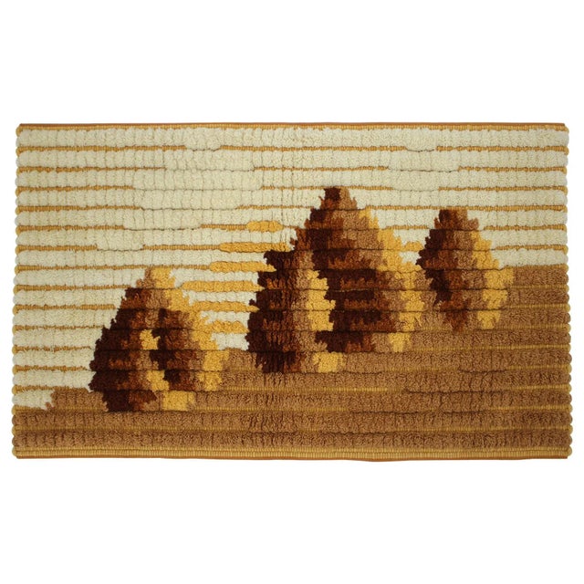 1960s Mid-Century Handmade Wool Tapestry For Sale - Image 5 of 5