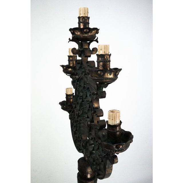 Brutalist Italian Floor Lamp from Longobard, Italy, 1970s For Sale - Image 4 of 16