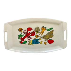 Vintage 1960s 70s Whimsical Serving and Decor Snack Tray