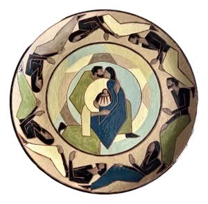 Tray by Chappe J.B Ceramic, 1950s