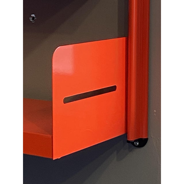 Red Modular Metal Wall Shelf, 1970s For Sale - Image 8 of 18