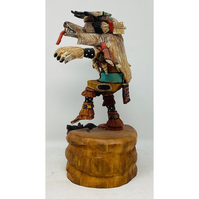 Native American Hopi "White Bear" Katsina Doll by Milton Howard (B. 1964) For Sale - Image 4 of 5