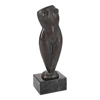 Vintage Larry Mohr Patinated Bronze Nude Sculpture of a Female Torso #2/18 For Sale