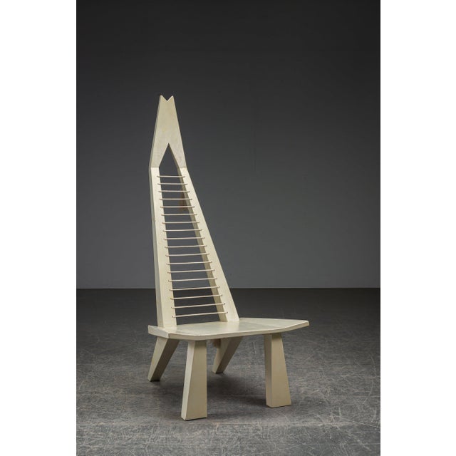 1980s Architectural Easy Chair. dimensions (cm): h156 x w71 x d94 cm (sh38 cm) I have official proof of authenticity such...