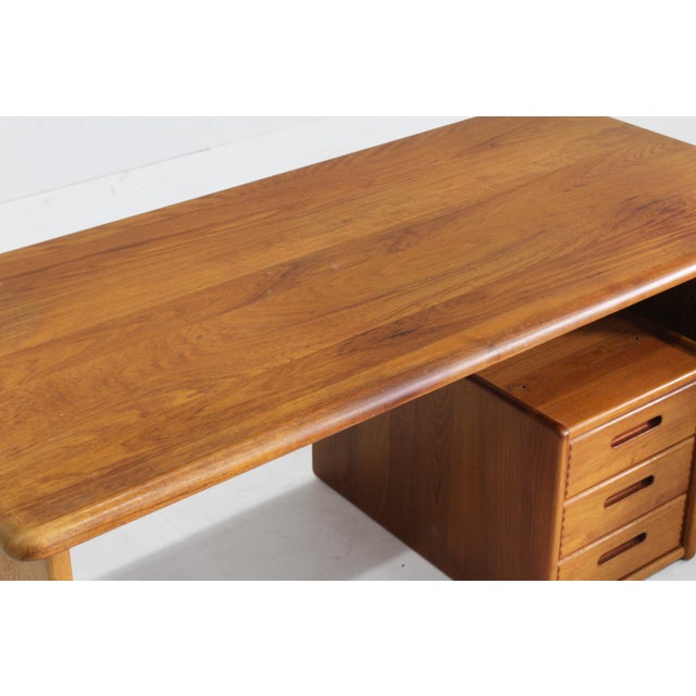 Brown Vintage Danish Teak Desk, 1960s For Sale - Image 8 of 10