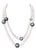 Akoya Tahitian Pearl Diamond Sapphire Necklace 14k Gold Certified For Sale