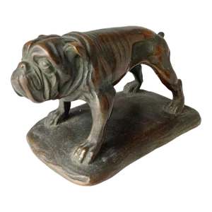 Vintage Bronze English Bulldog Figurine