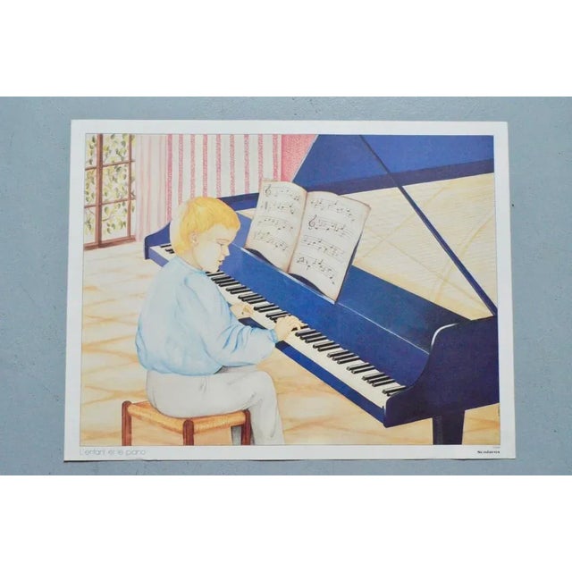 School Poster Depicting Child, Piano & Faust For Sale - Image 10 of 10