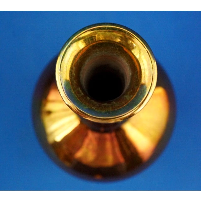 Ceramic Ceramic Vase with Gilt Metallic Lustre Glaze from Bottega Gatti, Italy, 1970s For Sale - Image 7 of 18