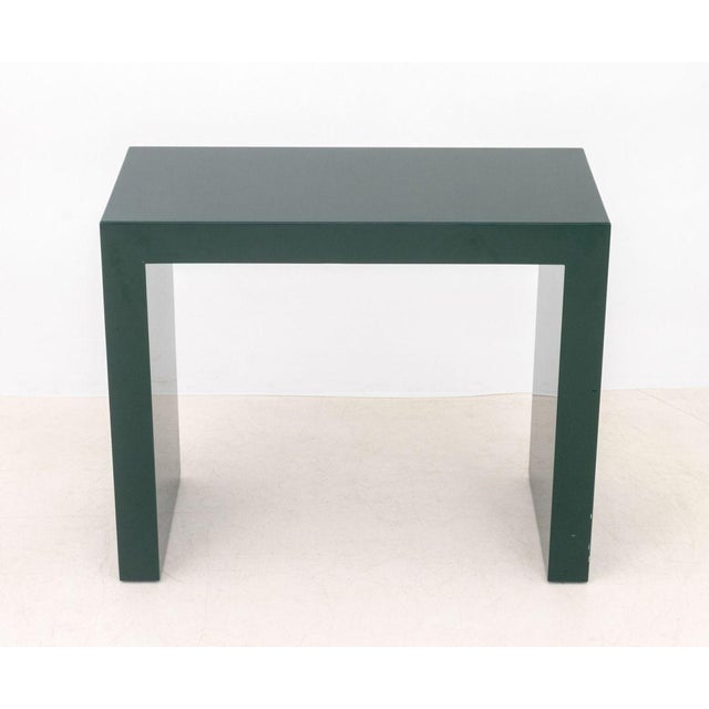 Late 20th Century Modern Green Lacquered Console Table For Sale - Image 5 of 7