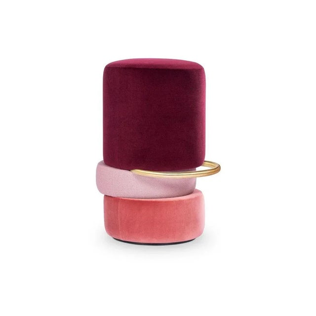 Contemporary Lipstick Bar Stools by Royal Stranger, Set of 4 For Sale - Image 3 of 9