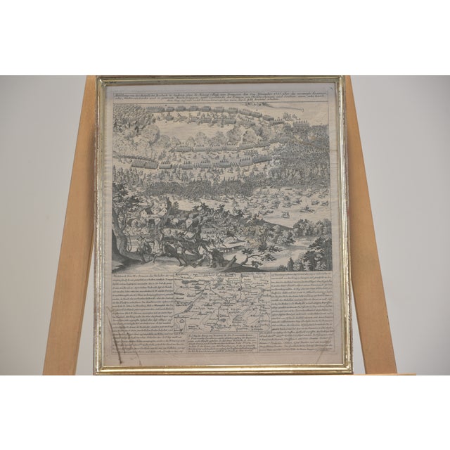 Steel Engraving, Battle of Rosbach, 05.11.1757, Prussia vs. France, Framed Under Glass For Sale - Image 3 of 6