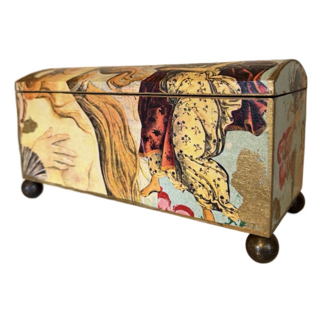 Ocean Themed Painted Box For Sale