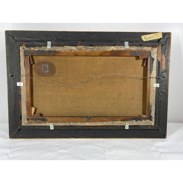 Antique Seascape Oil Painting With Lemon Gold Frame For Sale - Image 12 of 13