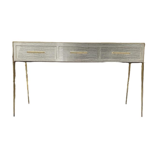 Console Table in Resin and Brass, in Flawless conditions. Designed 1970 to 1979