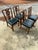 Mid 20th Century Mid 20th Century Chippendale Leather Seat Arm Chairs Set of 4 For Sale - Image 5 of 12