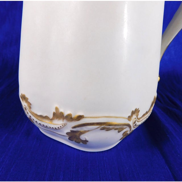 Late 18th Century White Bisque Vignaud Feres Chocolate Pot With Gold Trim and Two Cups - 5 pcs For Sale - Image 10 of 16