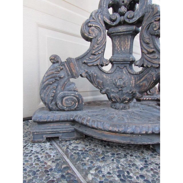 Wood Pair of Antique Italian Baroque Style Torchères For Sale - Image 7 of 18