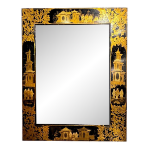 English Chinoiserie Lacquered Mirrors