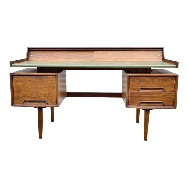 1950s Drexel "Perspective" Floating Top Desk by Milo Baughman For Sale